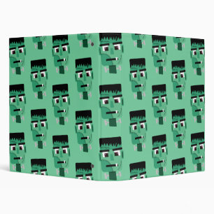 Frankenstein Monster's Head 3 Ring Binder