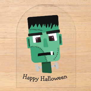 Frankenstein Monster's Head Acrylic Invitations