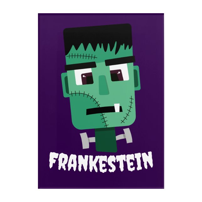 Frankenstein Monster's Head Acrylic Print (Front)