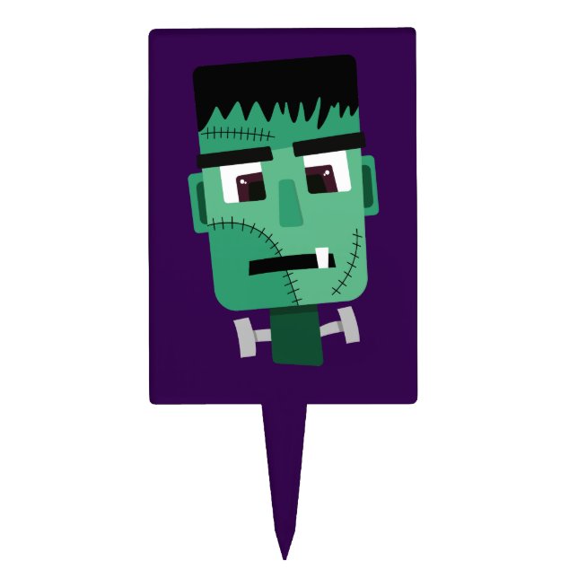 Frankenstein Monster's Head Cake Topper (Front)