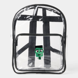 Frankenstein Monster's Head Clear Backpack