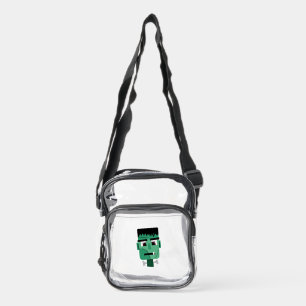 Frankenstein Monster's Head Clear Crossbody Bag