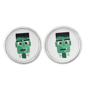 Frankenstein Monster's Head Cufflinks