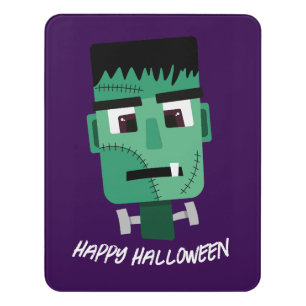 Frankenstein Monster's Head Door Sign