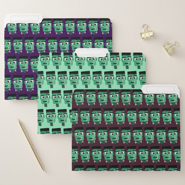 Frankenstein Monster's Head File Folder (Set)