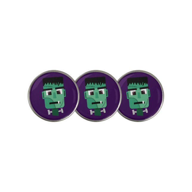 Frankenstein Monster's Head Golf Ball Marker (3 Up)