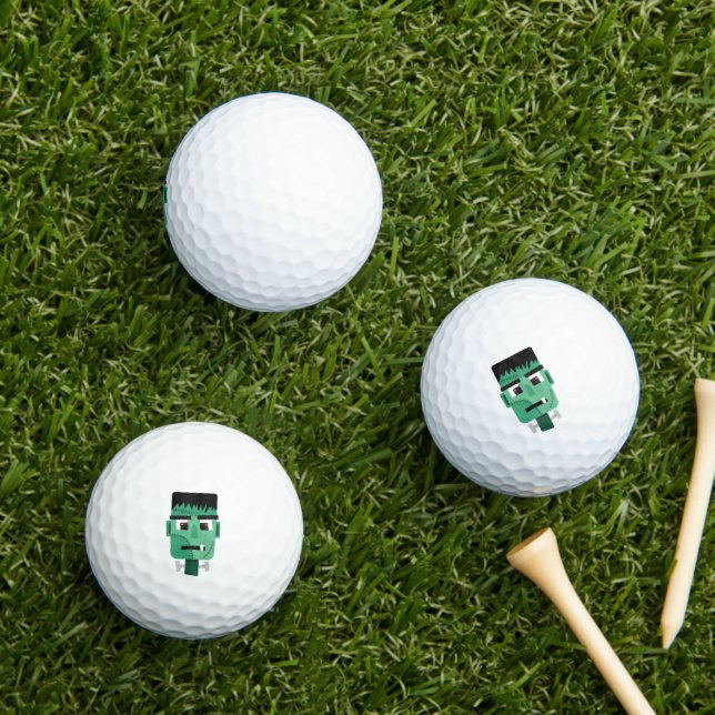 Frankenstein Monster's Head Golf Balls (Insitu Grass)
