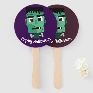 Frankenstein Monster's Head Hand Fan