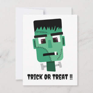 Frankenstein Monster's Head Invitation