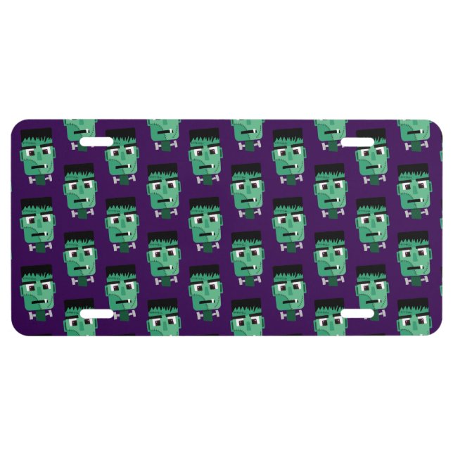 Frankenstein Monster's Head License Plate (Front)