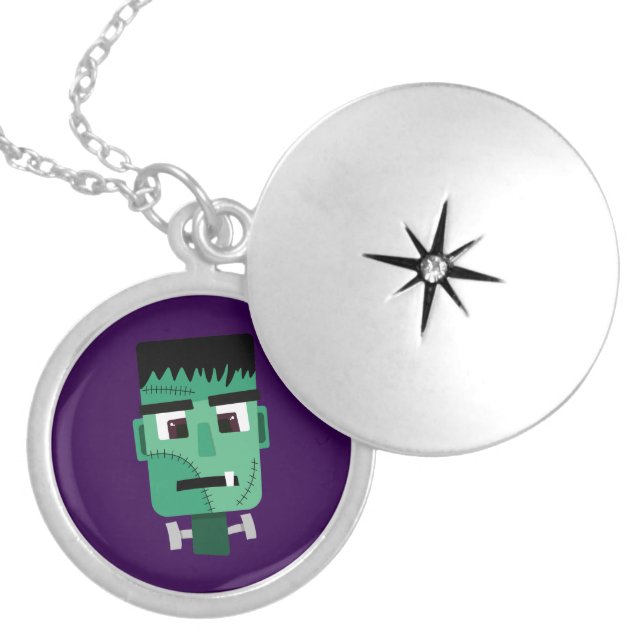 Frankenstein Monster's Head Locket Necklace (Front)
