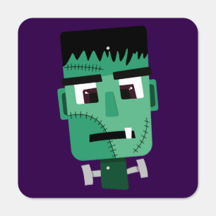 Frankenstein Monster's Head Metal Sign