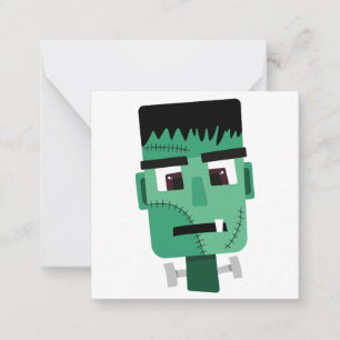 Frankenstein Monster's Head Note Card