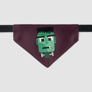 Frankenstein Monster's Head Pet Bandana Collar