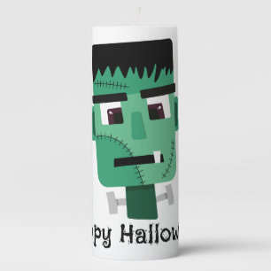 Frankenstein Monster's Head Pillar Candle