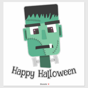 Frankenstein Monster's Head Sticker