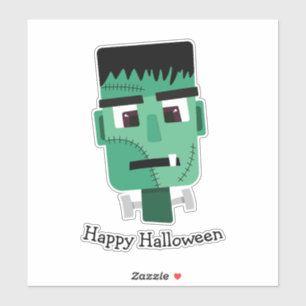 Frankenstein Monster's Head Sticker