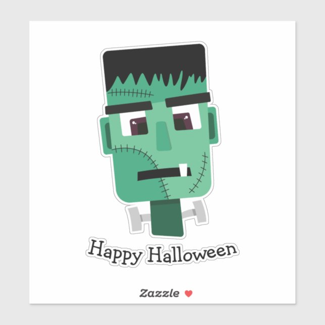 Frankenstein Monster's Head Sticker (Sheet)