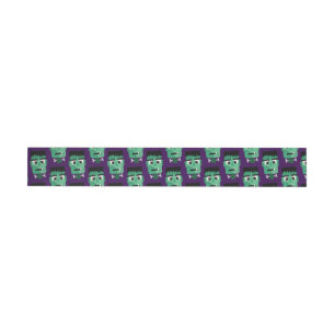 Frankenstein Monster's Head Wrap Around Address Label