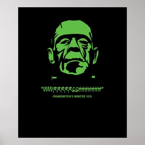 FRANKENSTEIN QUOTE 1818 Funny Halloween  Poster