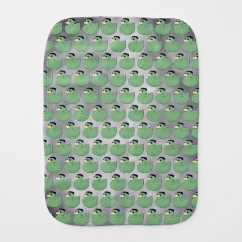 Frankenstein Rubber Duck Pattern Baby Burp Cloth