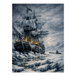 Frankenstein’s Arctic Pursuit by BurnsInHell Poster