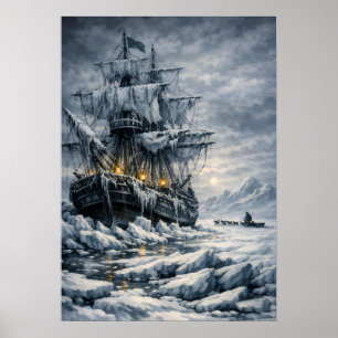 Frankenstein’s Arctic Pursuit by BurnsInHell Poster