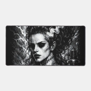Frankenstein’s Bride — Resurrected by BurnsInHell Desk Mat