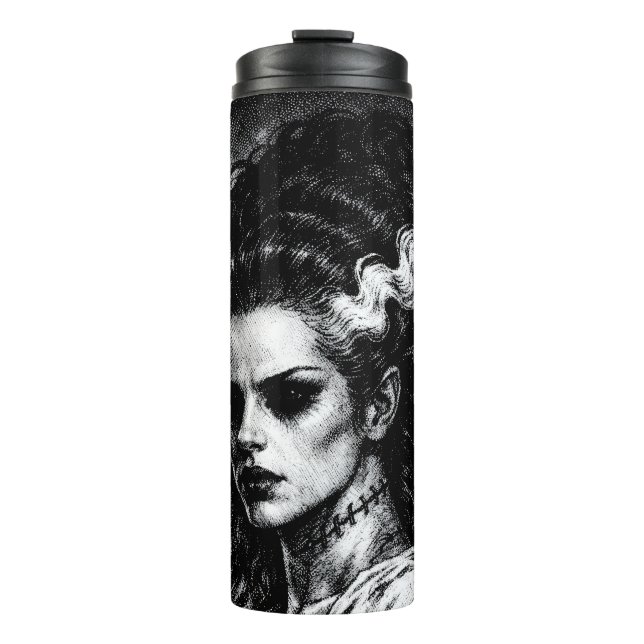 Frankenstein’s Bride — Resurrected by BurnsInHell Thermal Tumbler (Front)