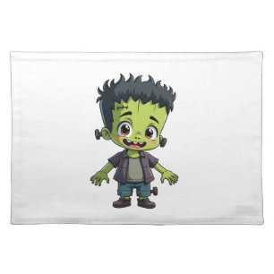 Frankenstein’s Monster – Cute Halloween Cartoon Sh Cloth Placemat