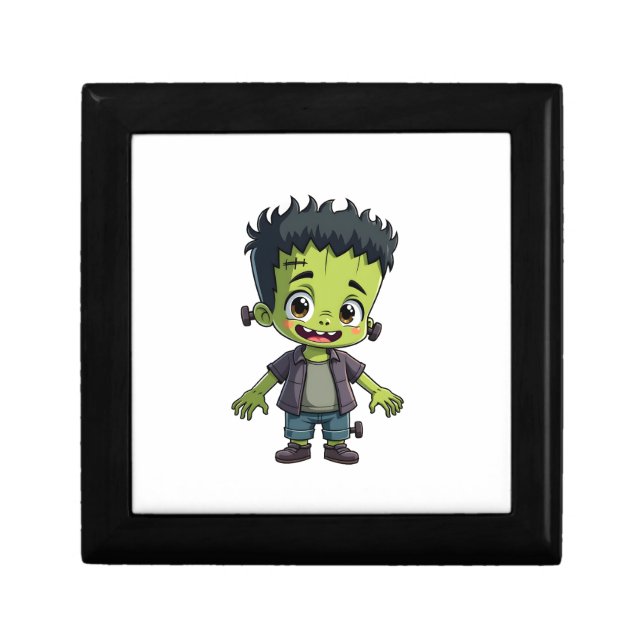 Frankenstein’s Monster – Cute Halloween Cartoon Sh Gift Box (Front)