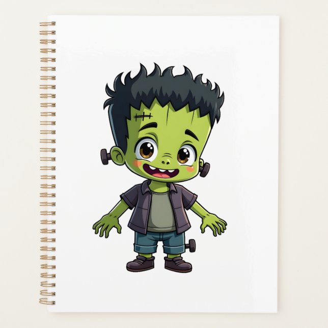 Frankenstein�s Monster � Cute Halloween Cartoon Sh Planner (Front)