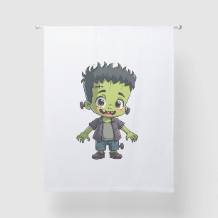 Frankenstein�s Monster � Cute Halloween Cartoon Sh Sheer Curtains