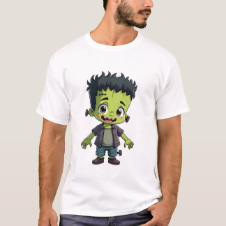 Frankenstein�s Monster � Cute Halloween Cartoon Sh T-Shirt