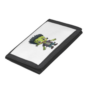 Frankenstein�s Monster � Cute Halloween Cartoon Sh Tri-fold Wallet