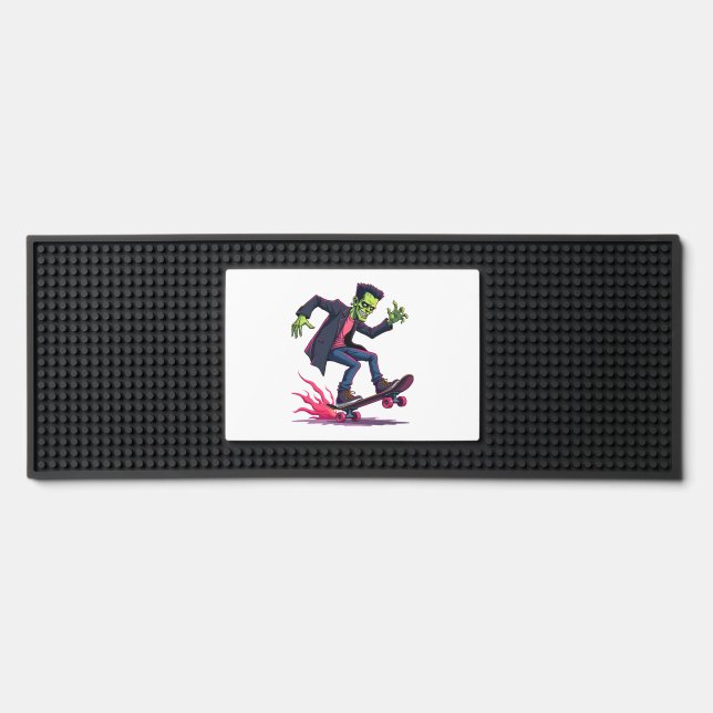 Frankenstein Skater � Cool Halloween Streetwear Sh Bar Mat (Front)