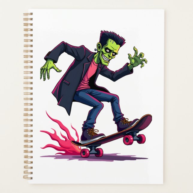 Frankenstein Skater � Cool Halloween Streetwear Sh Planner (Front)