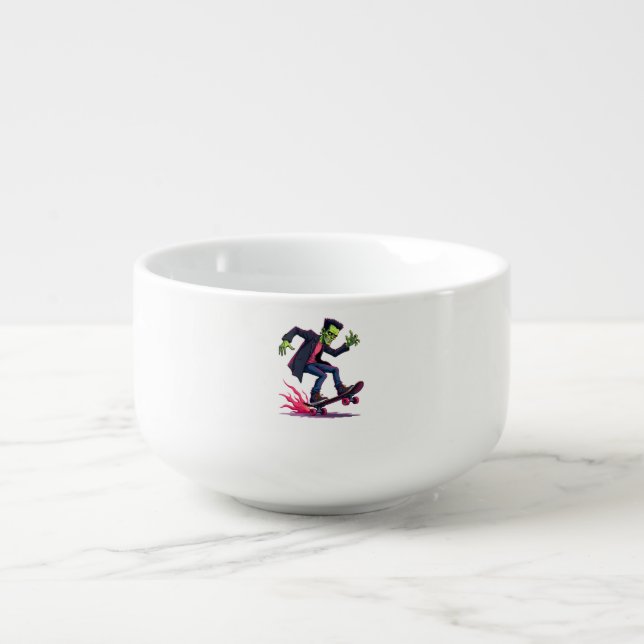 Frankenstein Skater � Cool Halloween Streetwear Sh Soup Mug (Front)