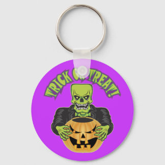 Frankenstein Skull Keychain