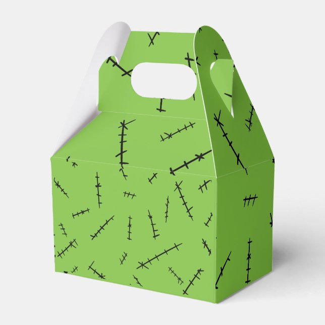 Frankenstein Stitches Favor Boxes (Front Side)