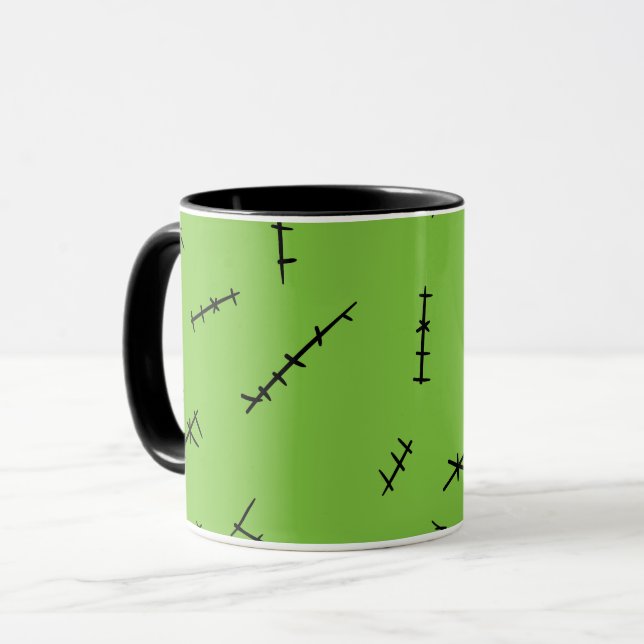 Frankenstein Stitches Mug (Front Left)