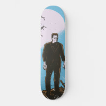 Frankenstein under the moon - blue