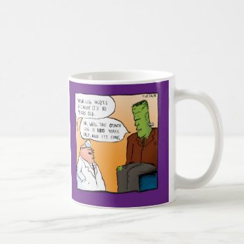 Frankensteins Doctor Cartoon Coffee Mug by BastardCard at Zazzle