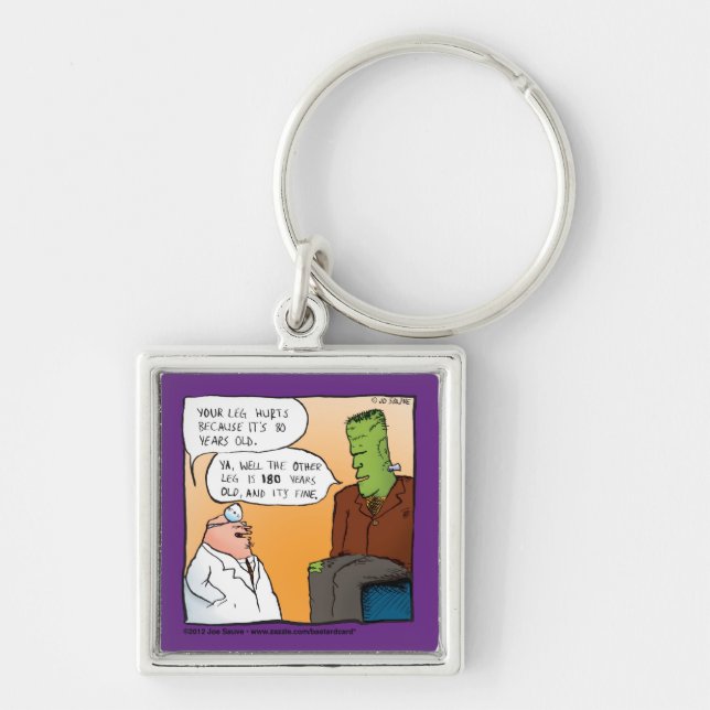 Frankensteins Doctor Cartoon Keychain (Front)