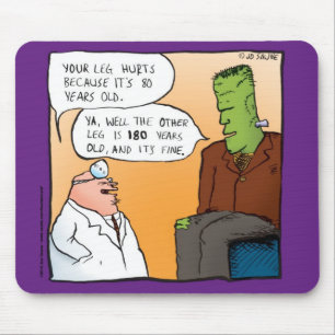 Frankensteins Doctor Cartoon Mouse Pad