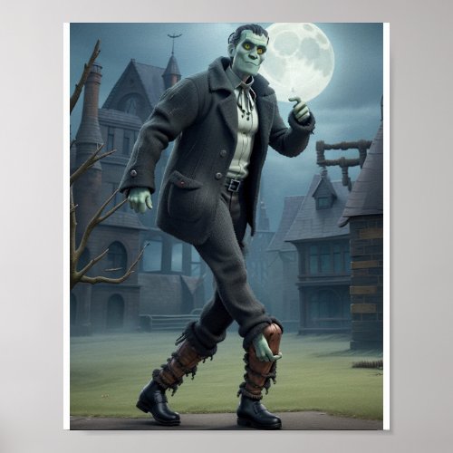 Frankensteins monster did the moonwalk poster