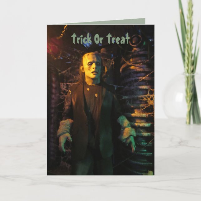Frankenstein's Monster Halloween Card (Front)