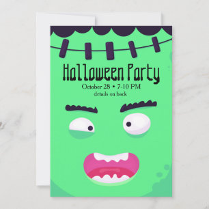 Frankenstein's Monster Halloween Invitation