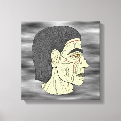 Frankensteins Monster Horror Art Canvas Print