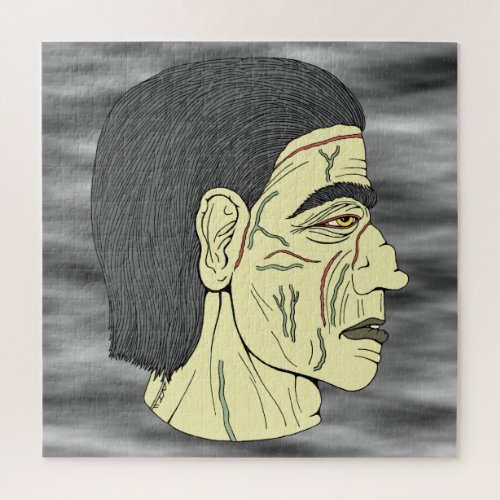 Frankensteins Monster Horror Art Jigsaw Puzzle